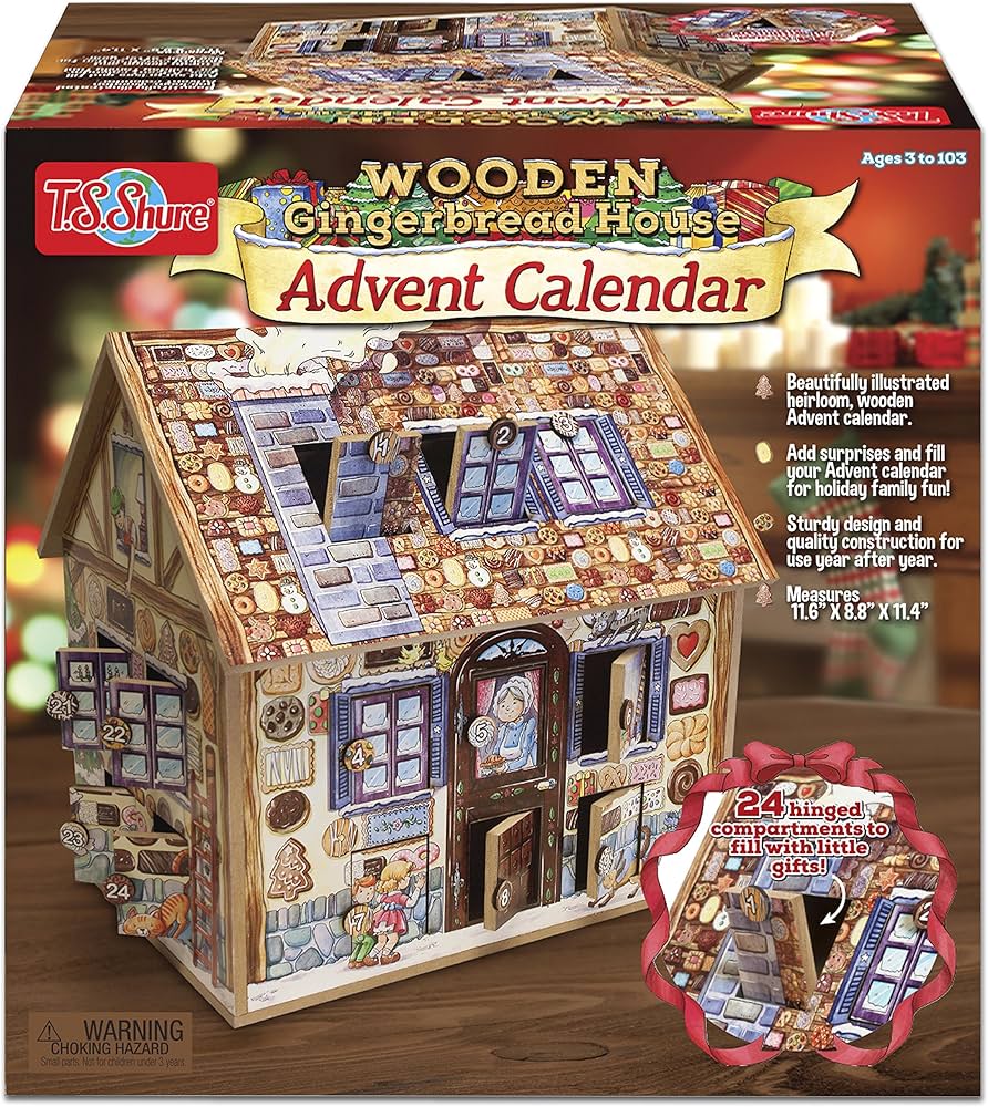 Amazon.com: T.S. Shure Wooden Gingerbread House Advent Calendar : Home & Kitchen Amazon.com: T.S. Shure Wooden Gingerbread House Advent Calendar : Home & Kitchen