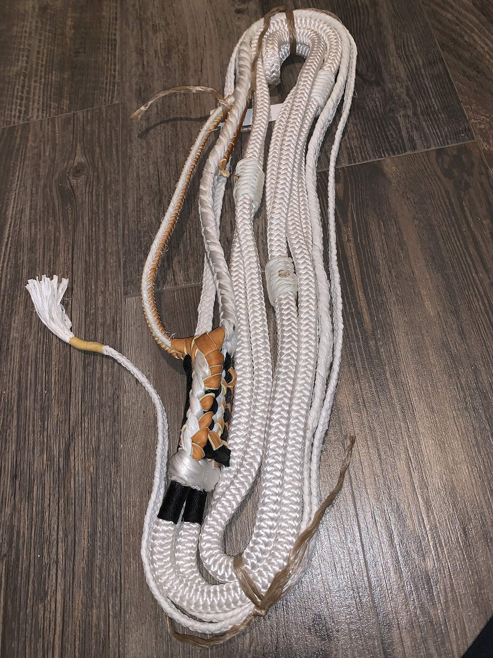 Bull Rope - The Ghost Rope - EPT Signature White on White Pro 9/7 RH Soft 3/4 x 3/4 Bull Riding 16'