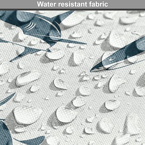 Vista 503 de Ambesonne Tela beige de The Yard, ilustración contemporánea de animales marinos en estilo retro, arte de caballito de mar de cangrejo de pulpo, tela