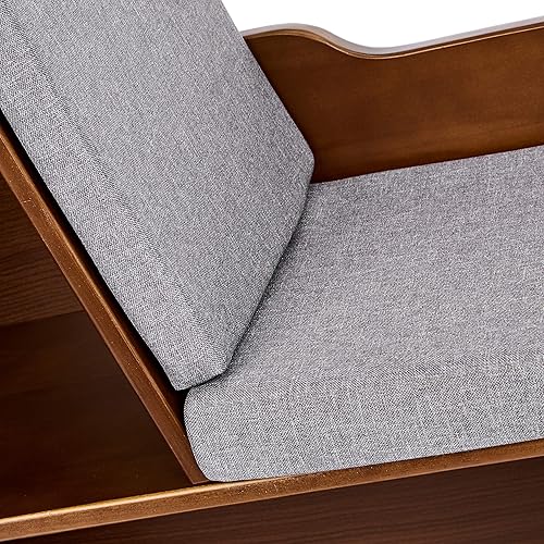 Miniatura 7 de Tienda Basics - Librera infantil con rincón de lectura y estantes de almacenamiento color espresso