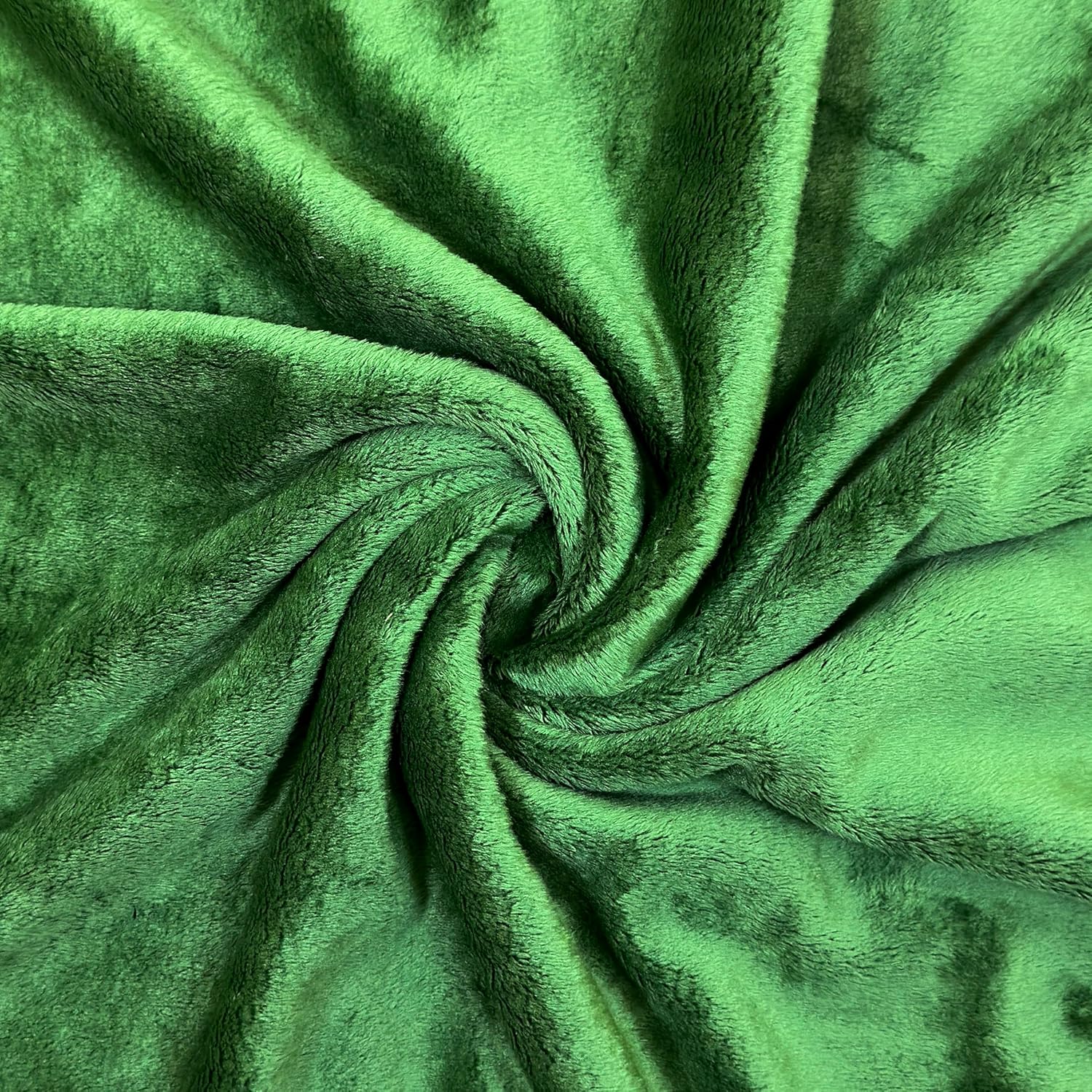 Barcelonetta | Minky Fabric | Plush, Super Soft, Cuddle | Solid Minky | by the Yard | 60" Wide | Baby Blanket, Change Station Cover, Pillow, Scarf, Beanie (Kelly Green, 2 Yard)