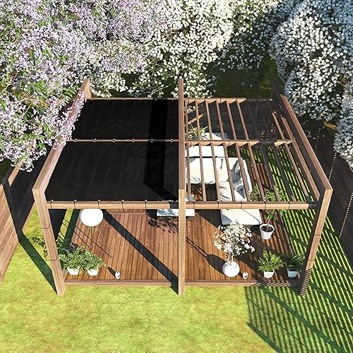 Miniatura 7 de ColourTree - Cerca personalizada de 5 pies negra y blanca pantalla de privacidad - Calidad comercial 170 gm2 - gran resistencia  cierre de cable