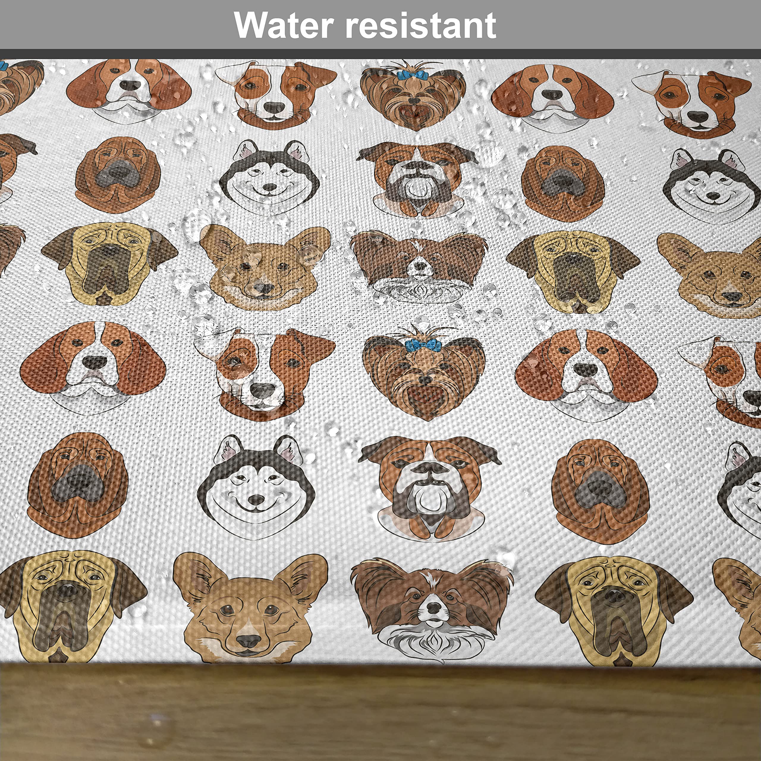 ABAKUHAUS Runner Da Tavola 40x225 Cm – Gatto Servizio Americano Stile Comic Psichedelico – Multicolore