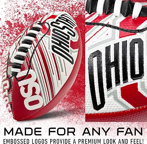 Miniatura 182 de Franklin Sports NCAA - Mini balón de fútbol juvenil - 8.5 pulgadas SPACELACE textura de fácil agarre, perfecto para niños