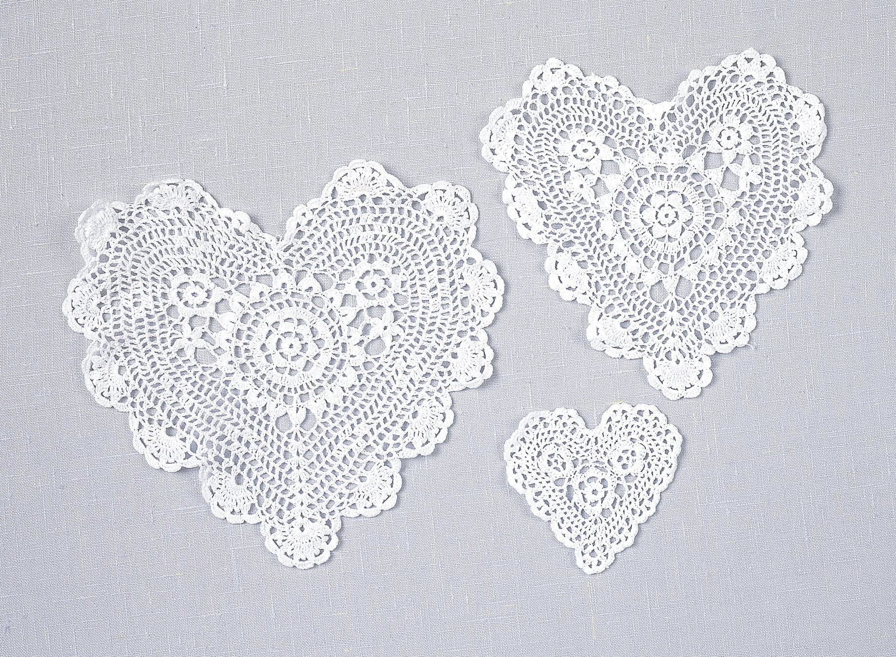 Crochet Heart Doilies Crochet For Beginners