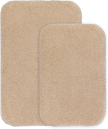 Miniatura 28 de VANZAVANZU Alfombras de Baño Antideslizantes Ultra Suaves Absorbentes de Microfibra Esponjosas Gruesas Alfombras de Baño Lavables a Máquina Gris