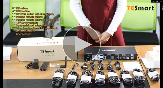 Amazon.com: TESmart 4 Port KVM Switch Dual Monitor