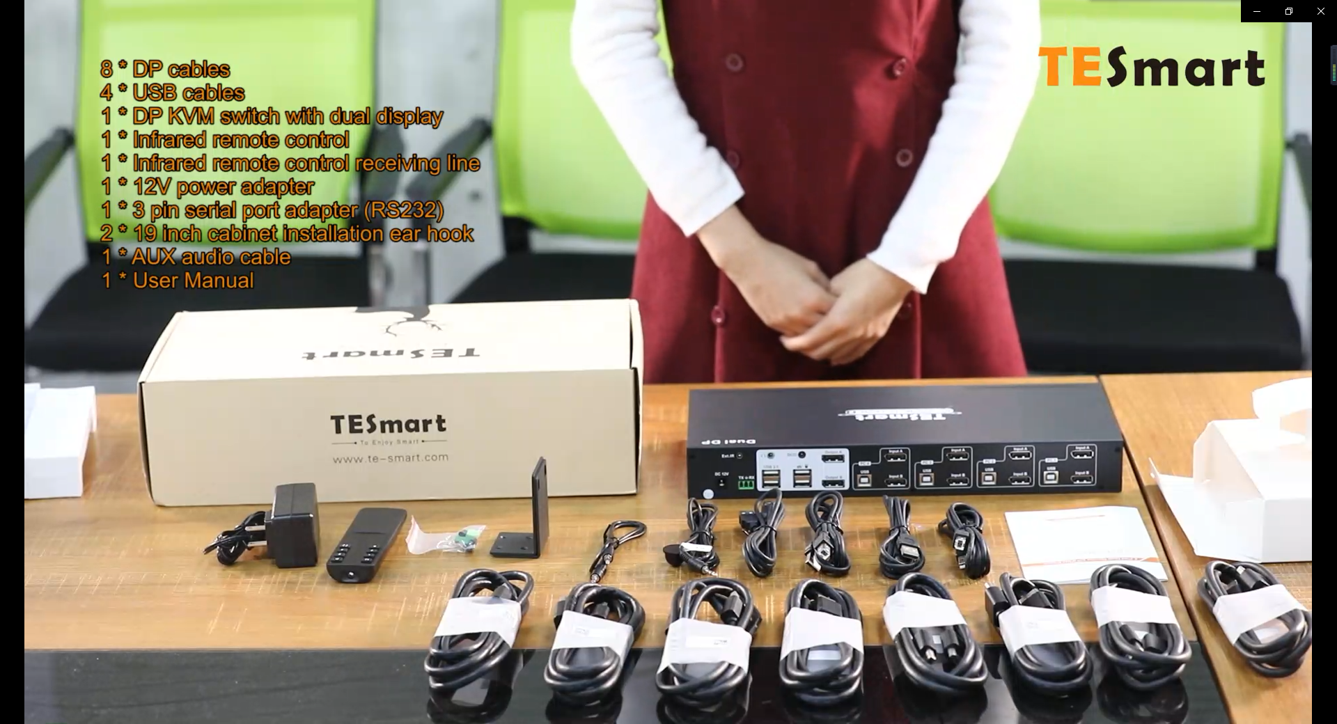 極美品】TESmart KVMスイッチ PKS0802A10 スイッチングハブ 極美