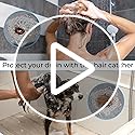 25 Packs - Disposable Shower Drain Hair Catcher 3.94 Inches Square Drain Hair Catcher Stickers for Bath & Kitchen - Hair Catcher Shower Drains Cover for Human & Pet Hair - Mesh for Bathtub & Laundry