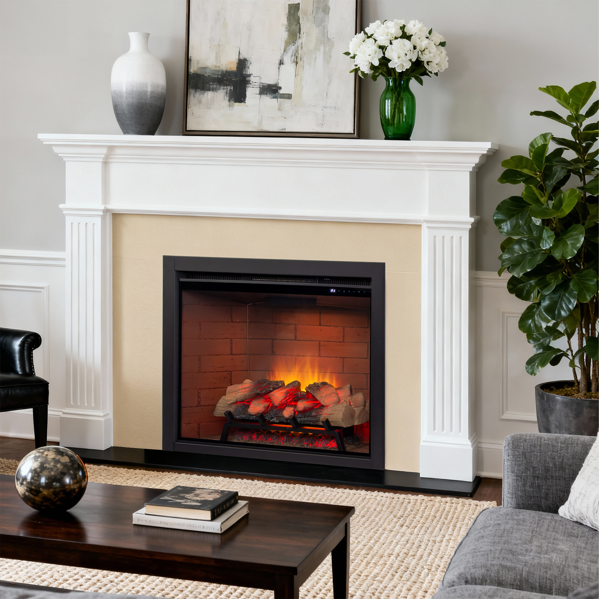 Amazon.com: Unineo Electric Fireplace Insert w/Top Light, 12×12×12