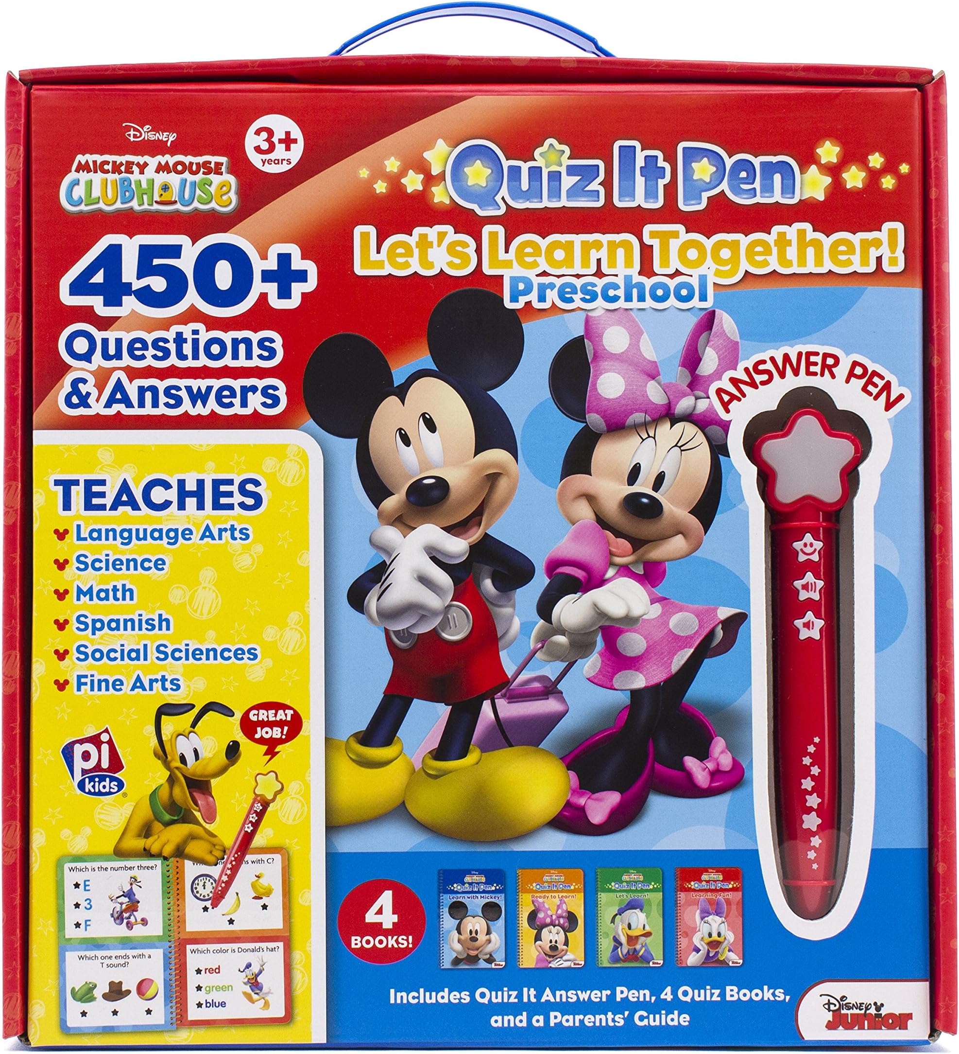 Disney - Mickey and Minnie Mouse Quiz It Pen Preschool Let's Learn Together Set - PI Kids Spiral-bound โ Sound Book, July 24, 2018