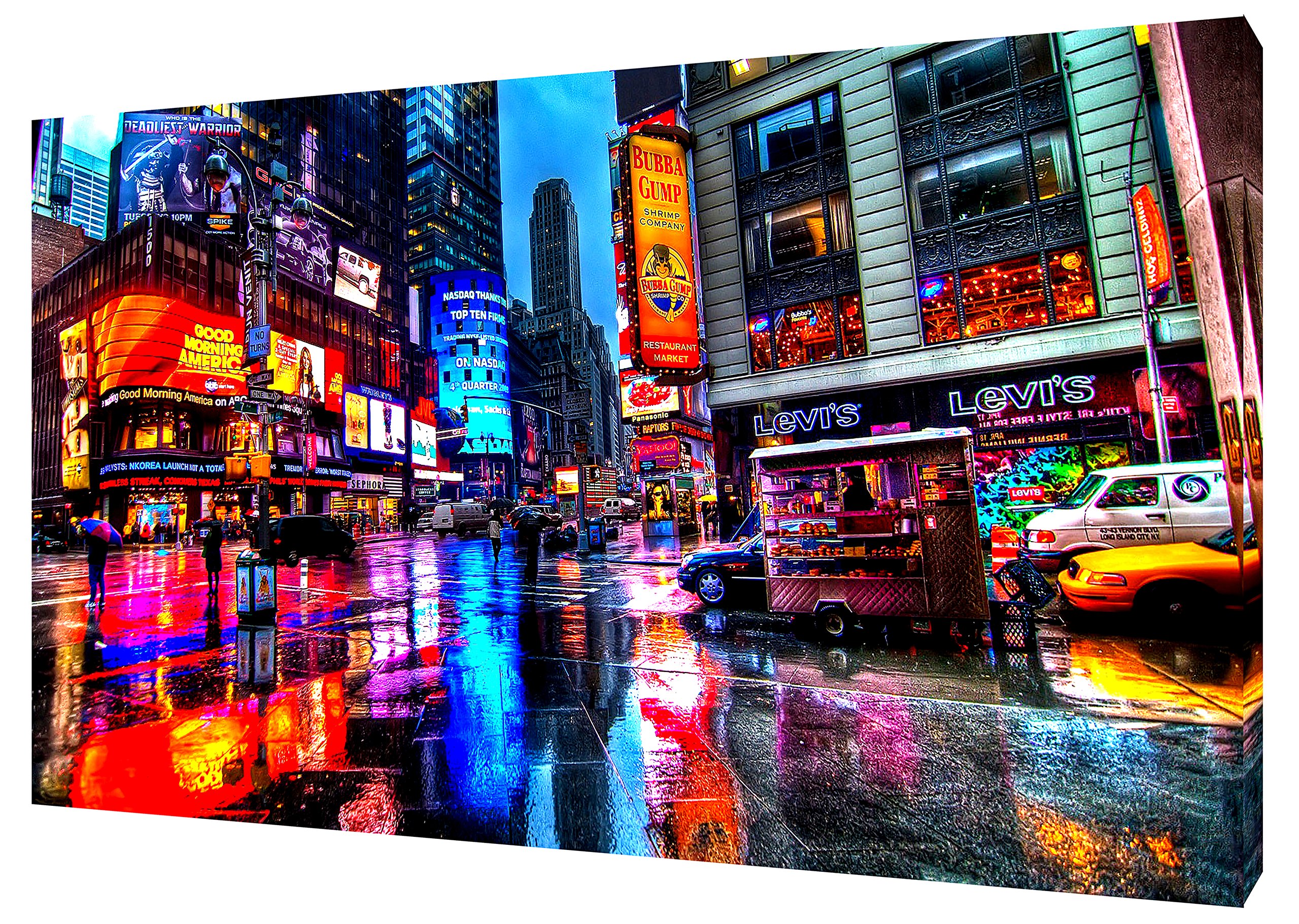 ARTSPRINTS Newyork City Photo Picture Paint Picture Reproduction Print On Framed Canvas Wall Art Home Decoration 34 x 24inch(86x 60 cm) -18mm depth