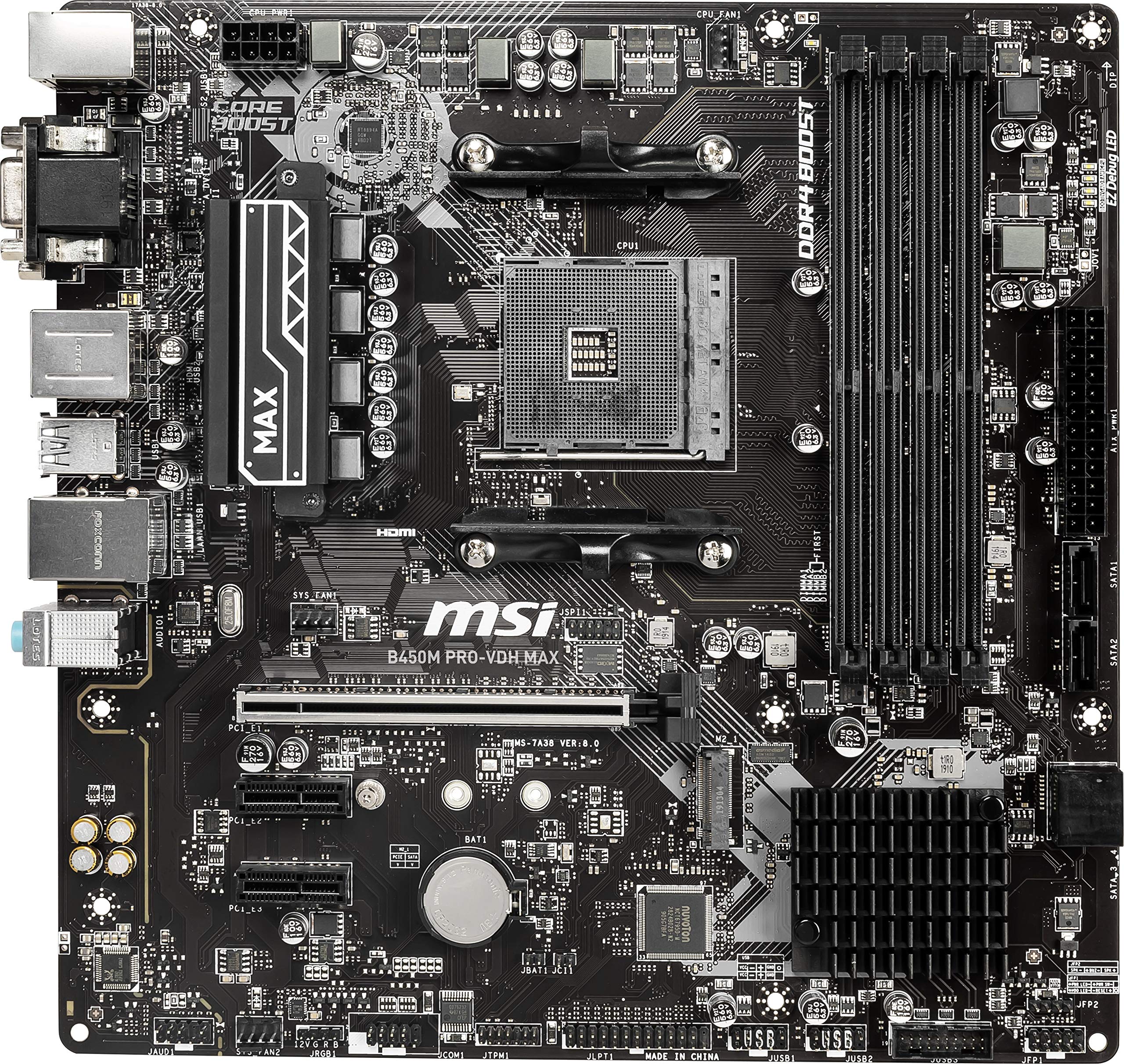 マザーボード MSI B450M PRO-VDH MAX + Ryzen 5 5600X Amazon | MSI B450M PRO-VDH MAX M-ATX マザーボード MB4825 | MSI