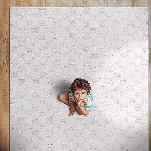 Miniatura 139 de CAMILSON Alfombra moderna de lujo de 8 x 10 pies, estilo vintage, abstracto, suave, de pelo medio, resistente a las manchas, fácil de limpiar, no