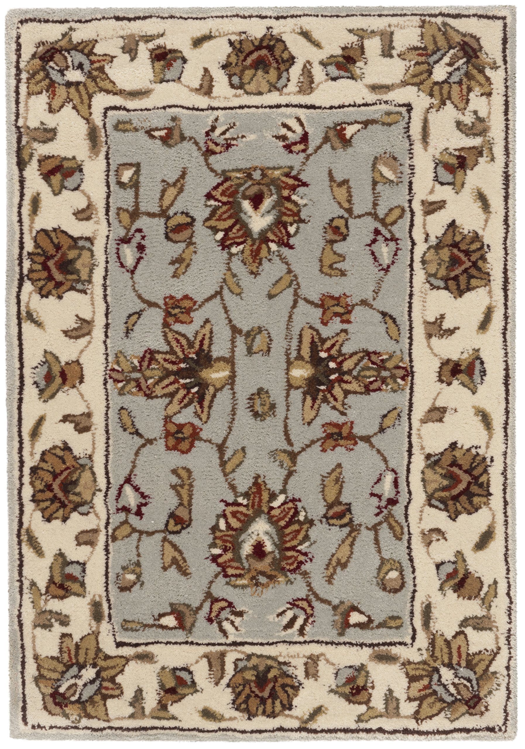 SAFAVIEH Total Performance Collection Accent Rug - 2' x 3', Light Blue & Ivory, Hand-Hooked Oriental, Non-Shedding & Easy Care, Ideal for High Traffic