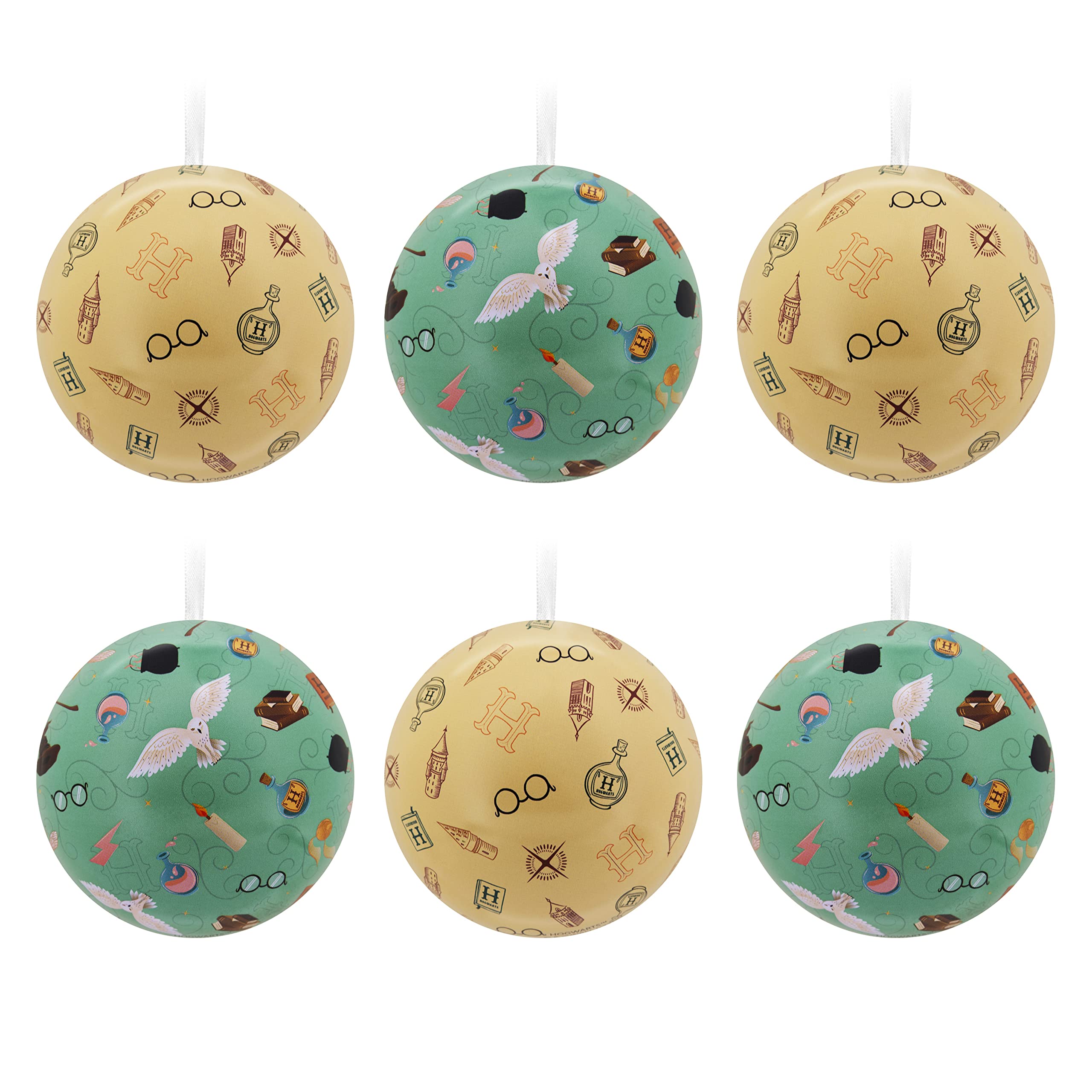Hallmark Christmas Ornaments, Harry Potter Metal Tins, Set of 6, Harry Potter Tins