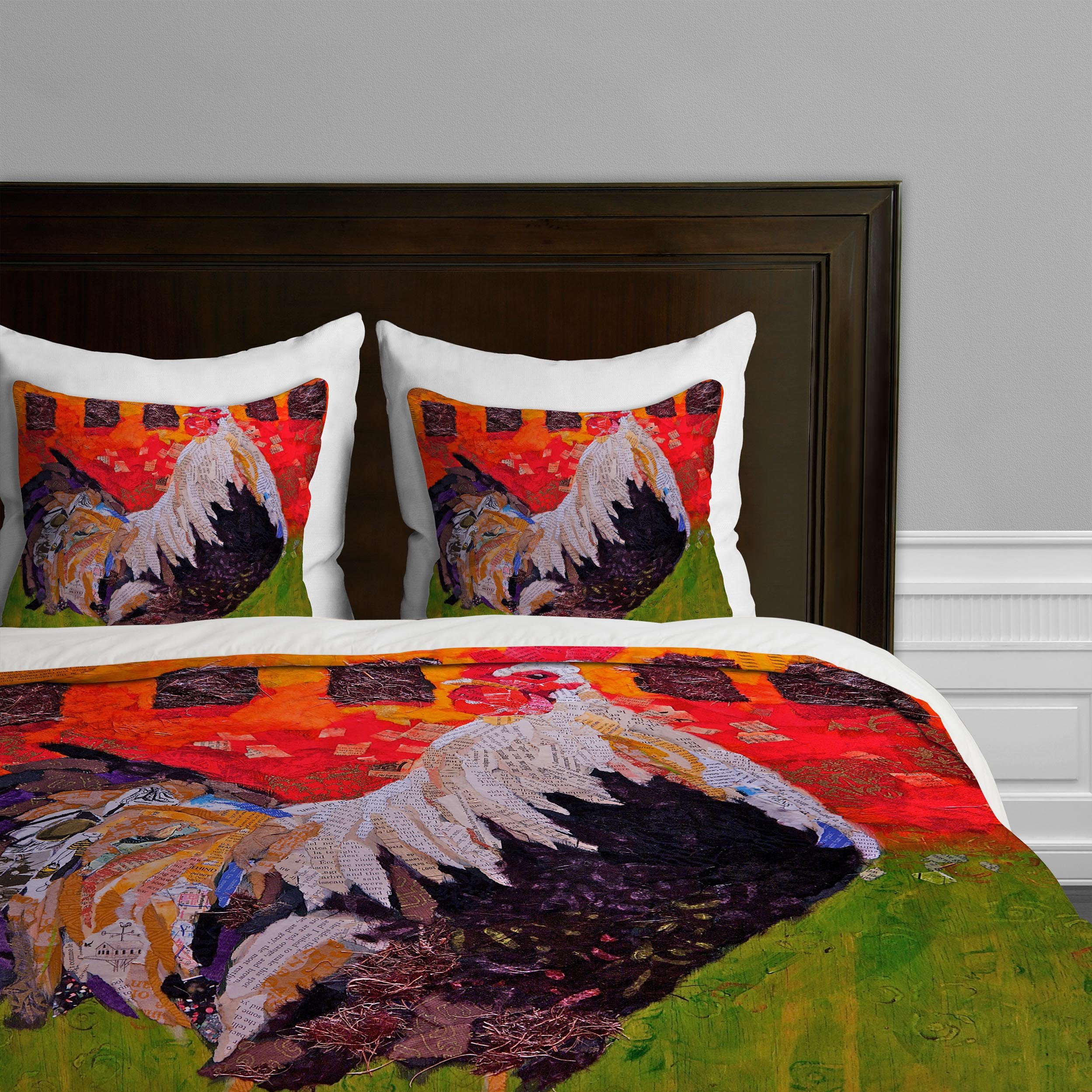 Funda de edredón Cama Doble XL Deny Designs Elizabeth St Hilaire Nelson Cock A Doodle