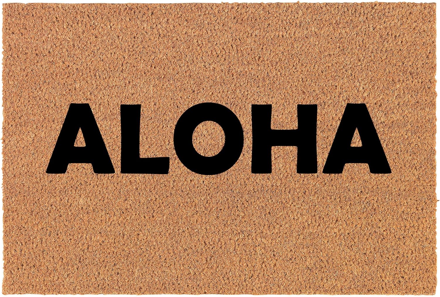 Coir Doormat Front Door Mat New Home Closing Housewarming Gift Aloha (30 x 18 Standard)