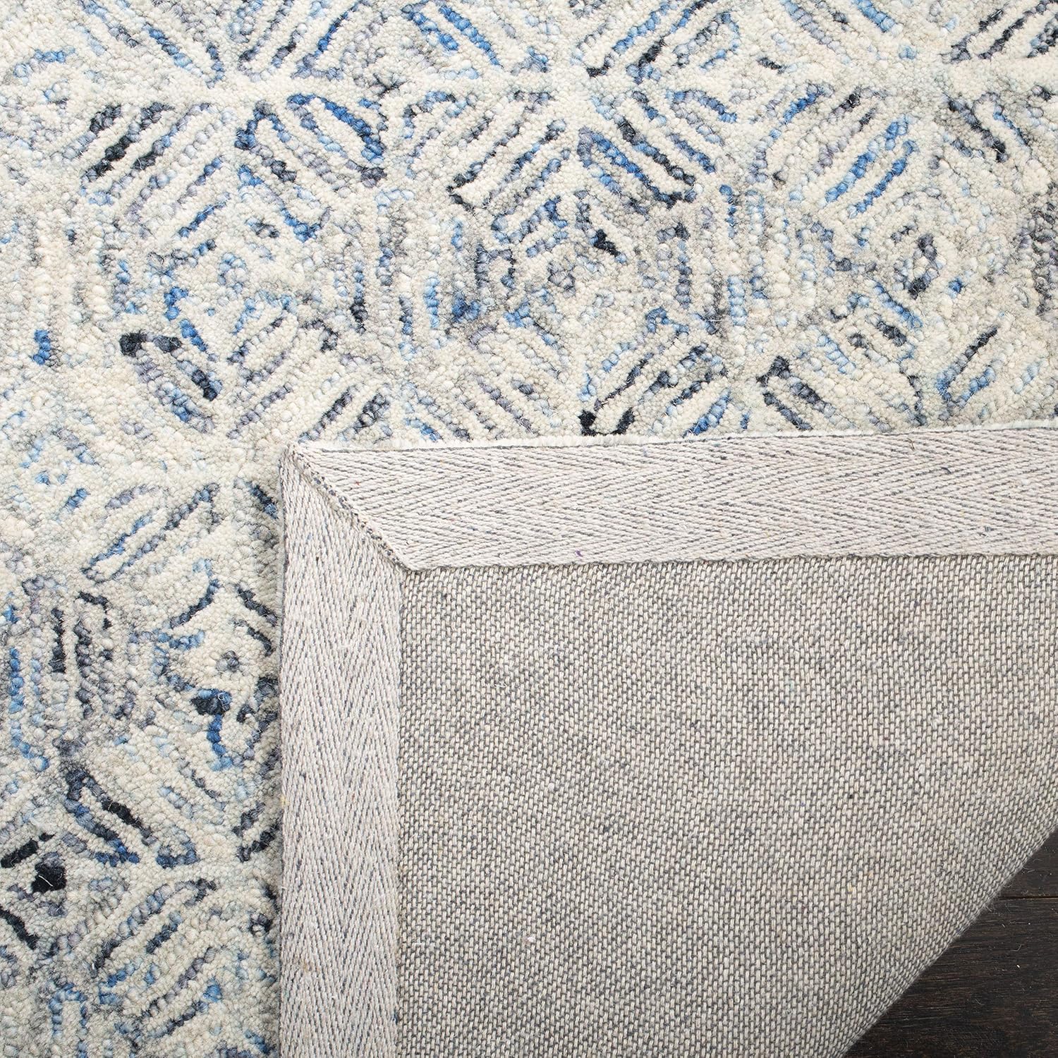 Ivory Elegance Hand-Tufted Wool Rectangular Rug, 8' x 10'
