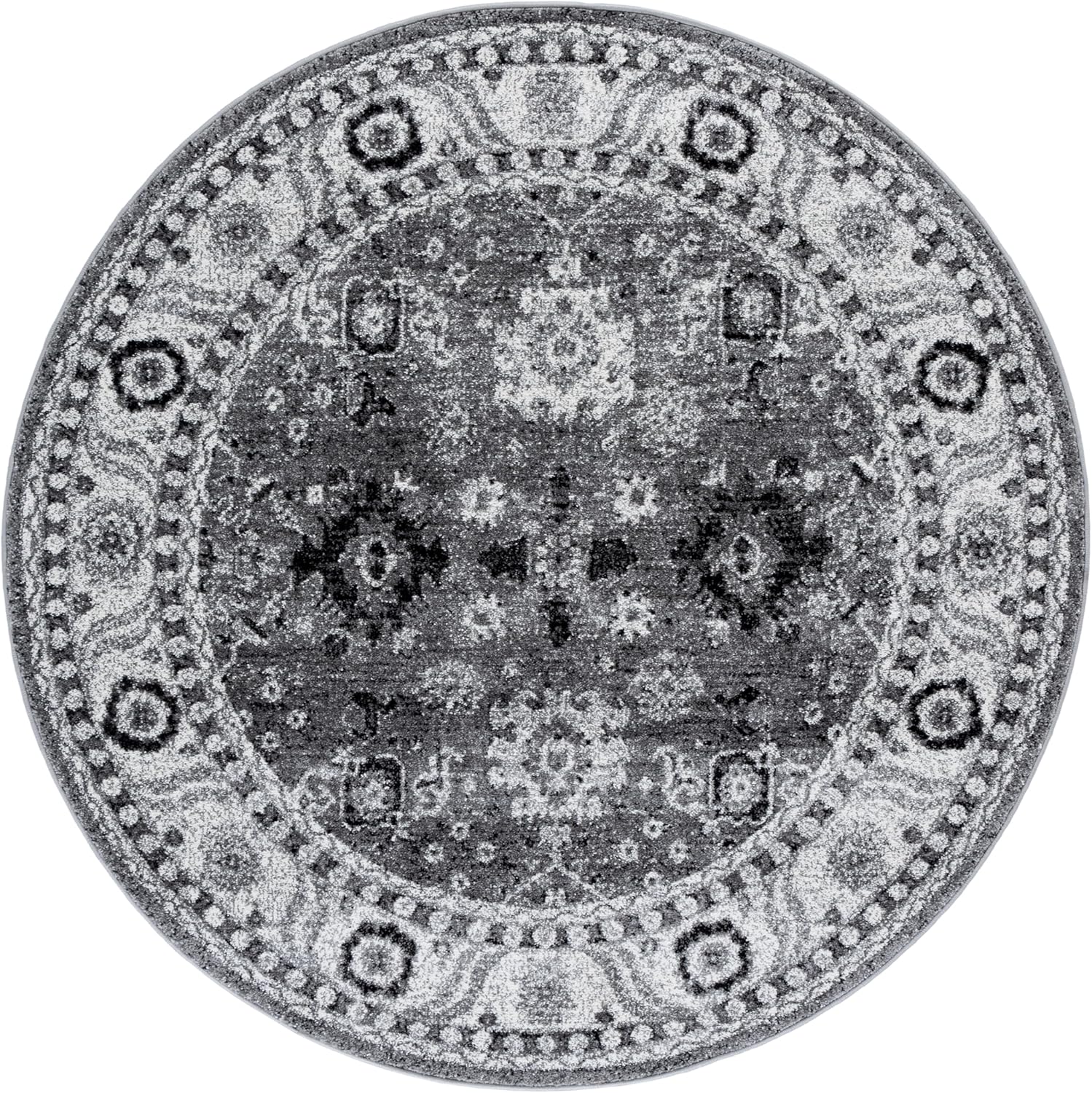 SAFAVIEH Vintage Hamadan Collection Area Rug - 3' Square, Taupe, Traditional Persian Design, Non-Shedding & Easy to Clean, Ideal for Living Room, Bedroom, Dining Space (VTH214T)