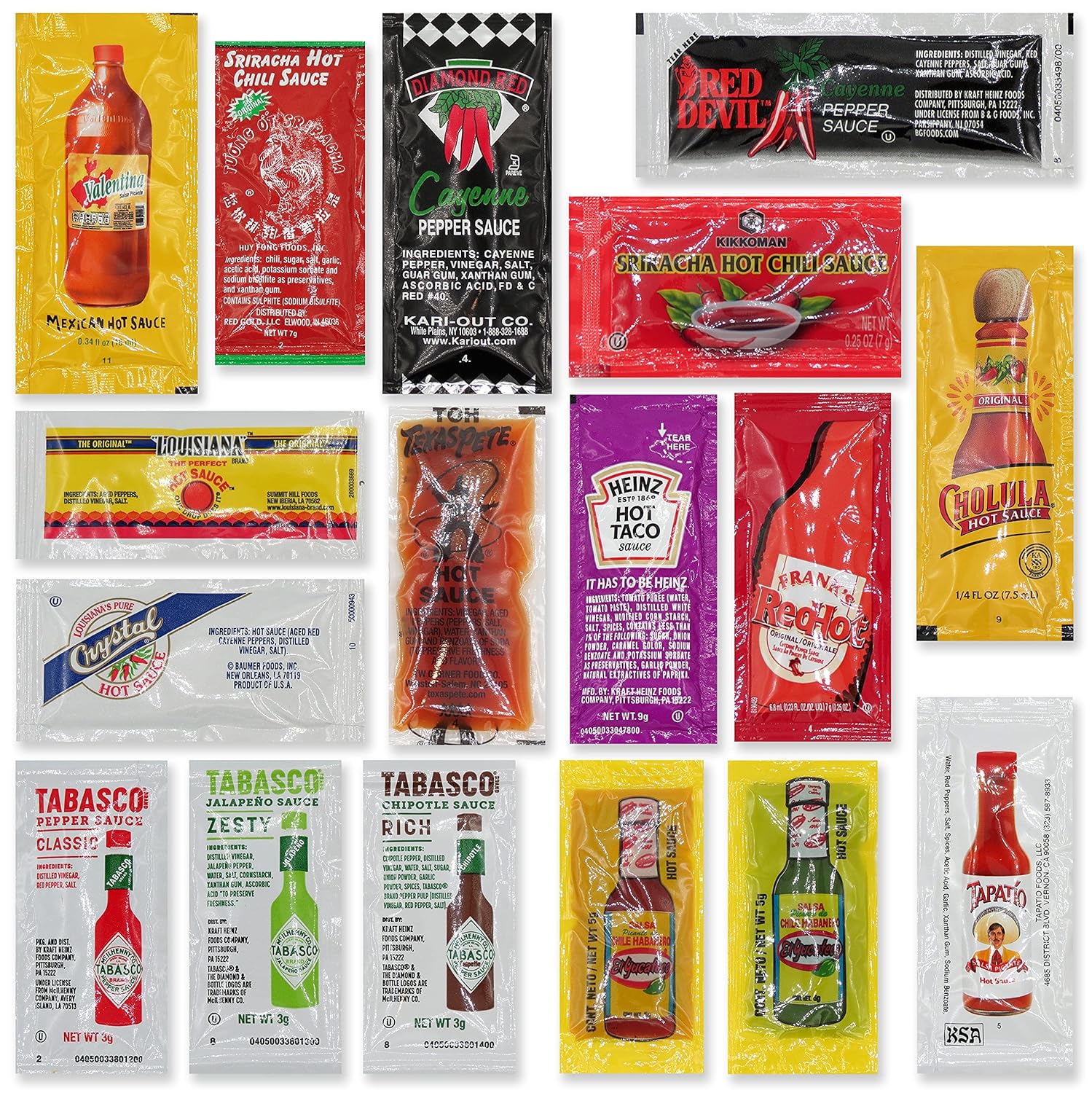 Hot Sauce Packets Variety Pack The Ultimate Assortment