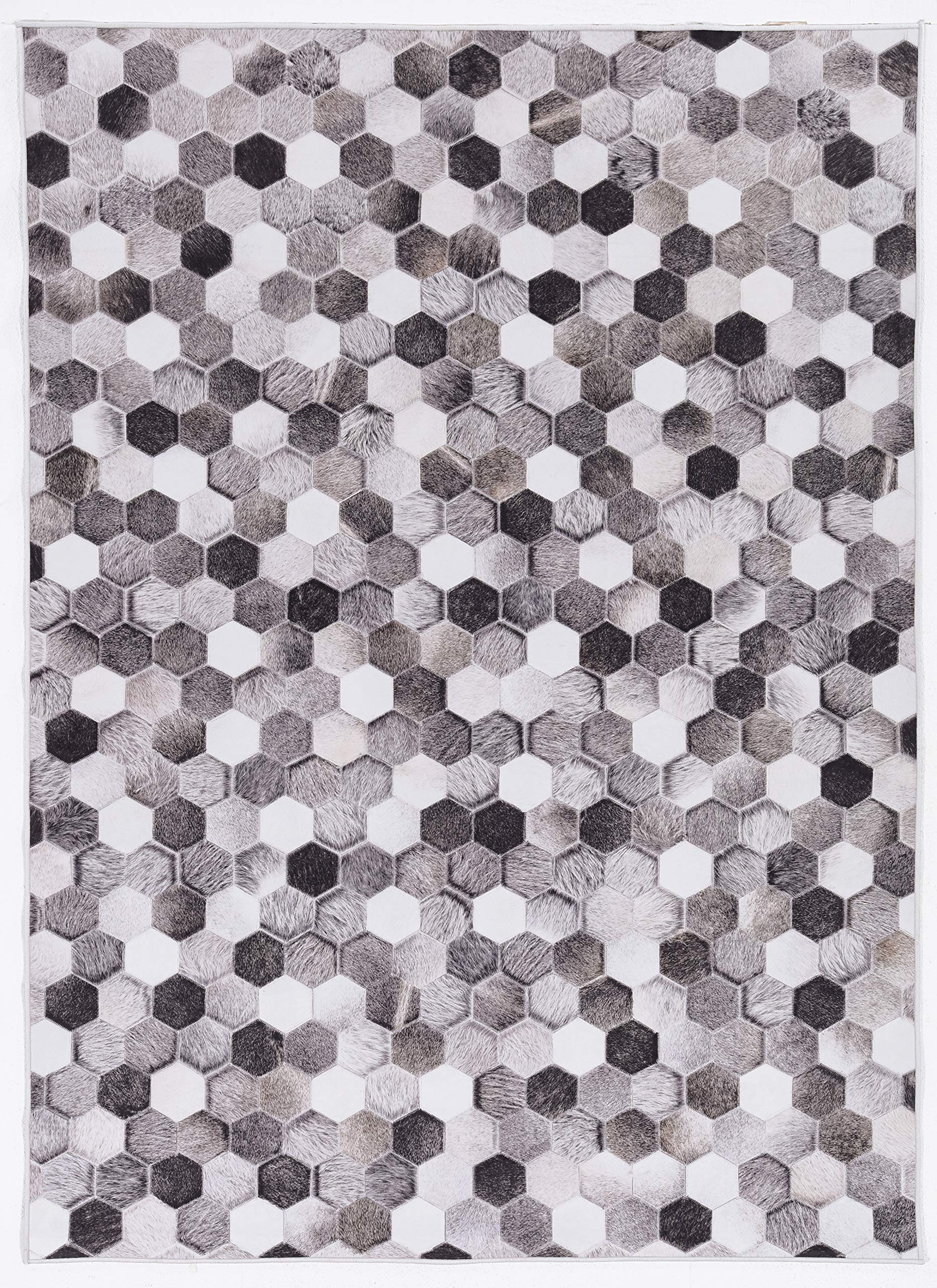 Linon Home Decor Products Dallas Gallway Grey Ivory 67 X 97 Area Rug
