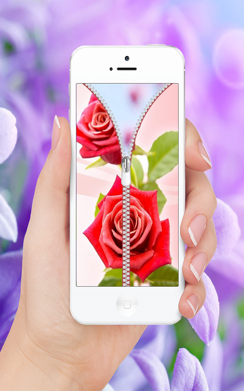 Flower Zipper Screen for Android