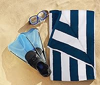 Vista 78 de Utopia Towels 4 Pack Cabana Stripe Beach Towel, 30 by 60 Inches, Oversized 100% Ring Spun Cotton Pool Towels, Highly Absorbent Quick Dry Bath Towels