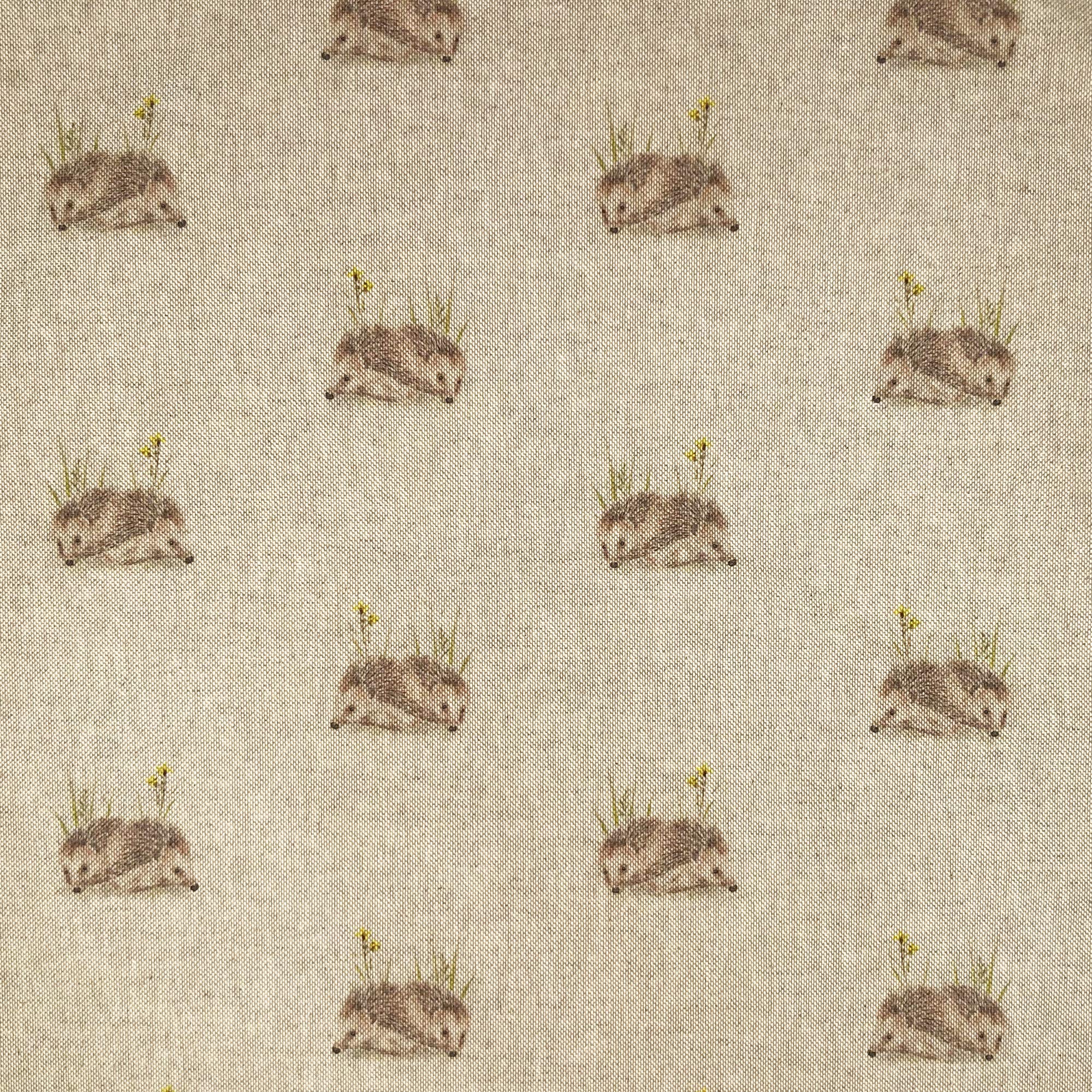 Luxury Cotton Rich Digital Printed Linen Fabric Wild Life Pets Sold by The Metre - Half METRE 50 x 140cm