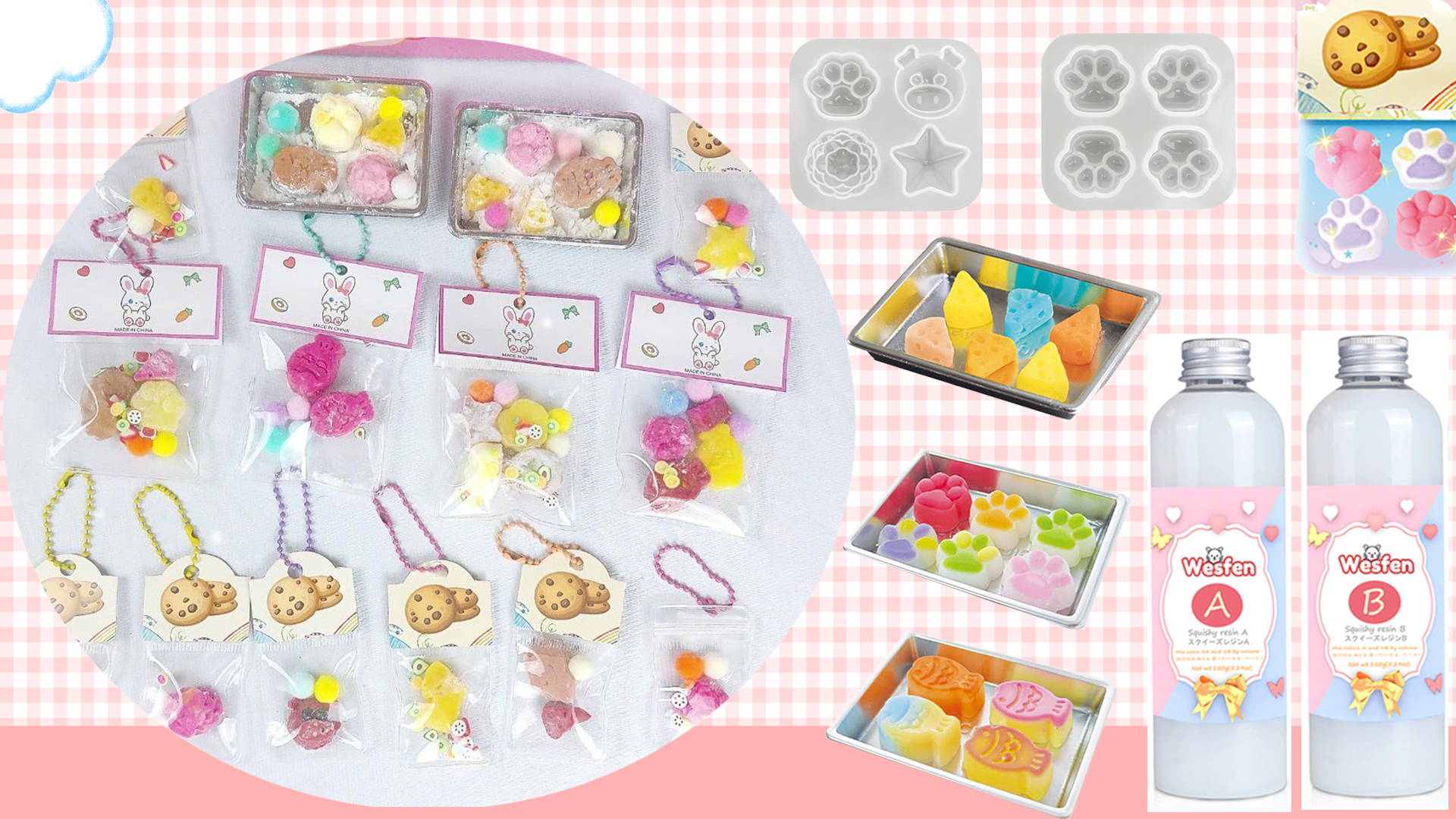 シリコンスクイーズBOX16 Amazon | Wesfen スクイーズレジン シリコン液 手作り セット