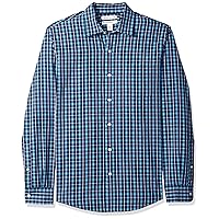 Amazon Essentials Camicia in Popeline a Maniche Lunghe Slim Uomo