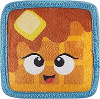 Outward Hound Tough Skinz Waffle Squeaky Dog Toy - Durable Double Layer Plush for Aggressive Chewers, Small Multicolor