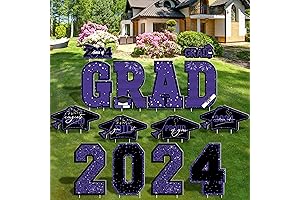14 Pieces Personalized Graduation Yard Signs 2024