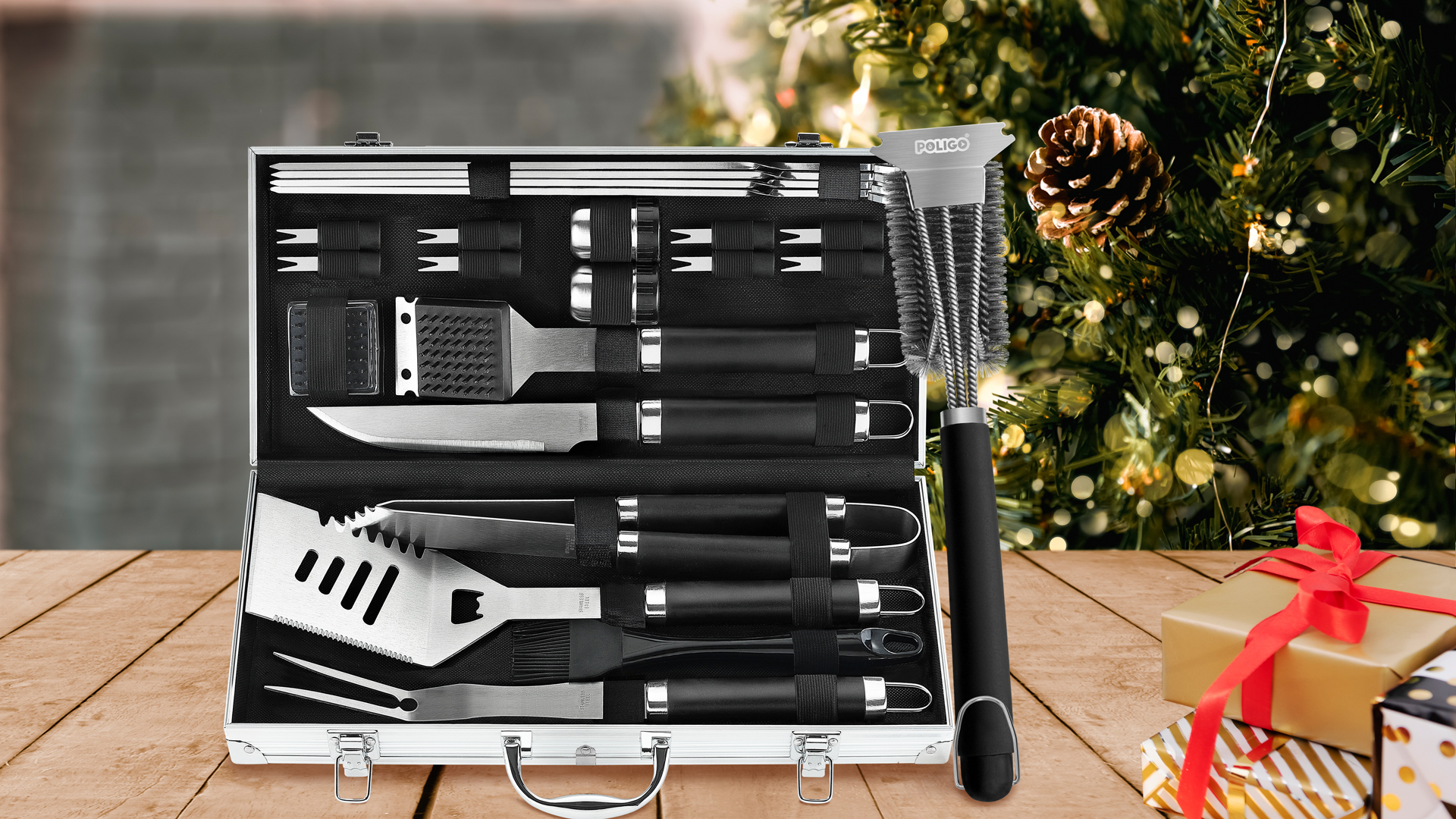Set de 22 Piezas Accesorios para Parrilla en Estuche de Aluminio miniatura 7