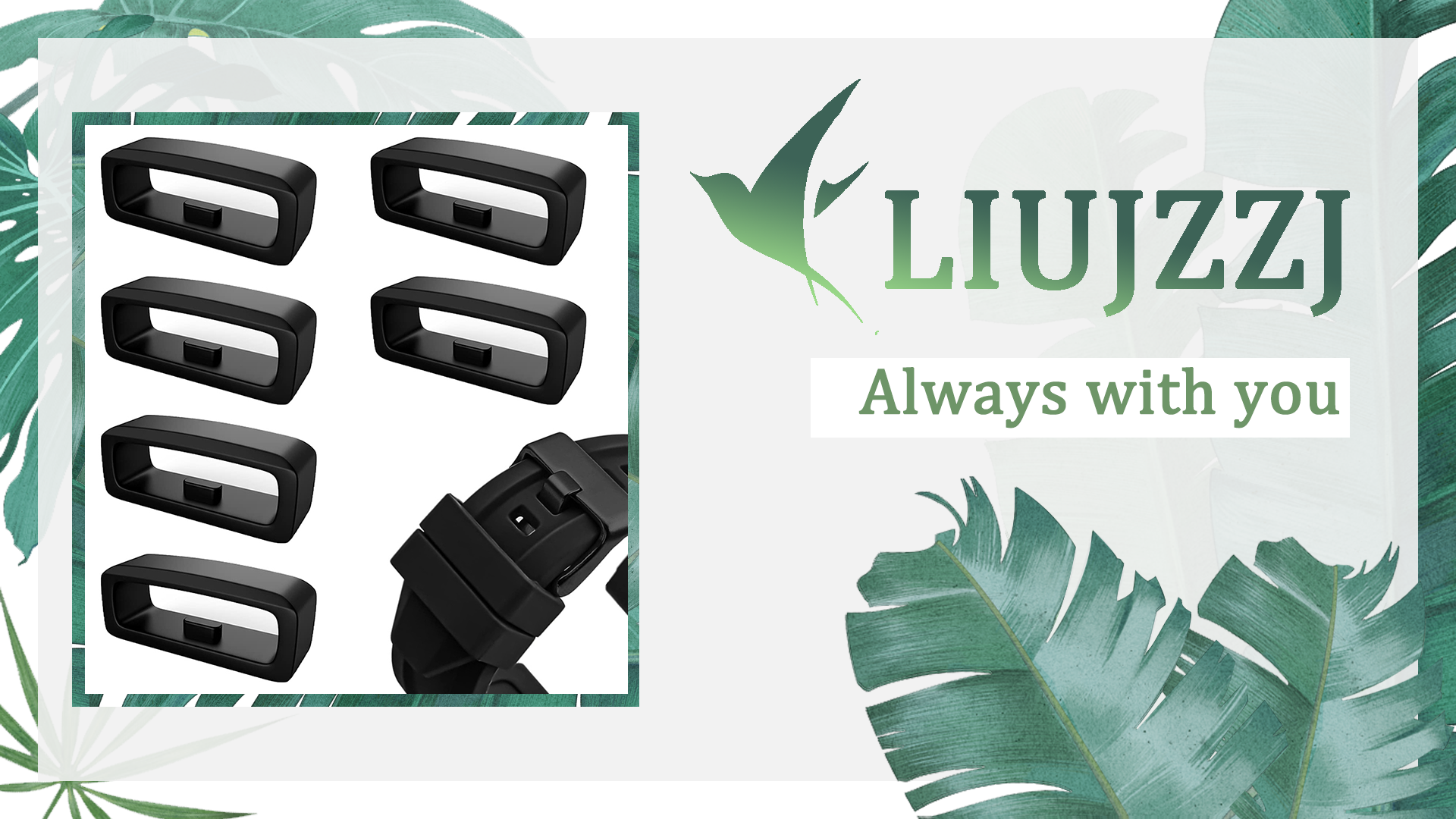 6 Passanti Per Cinturino Orologio In Silicone - Diametro 22 Mm, Colore Nero - Foto 5