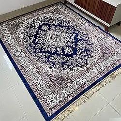 Tapete Sala 2,00x2,50 M Belga Persa Clássico Franja Luxo Medalhão Tabriz (Modelo 2)