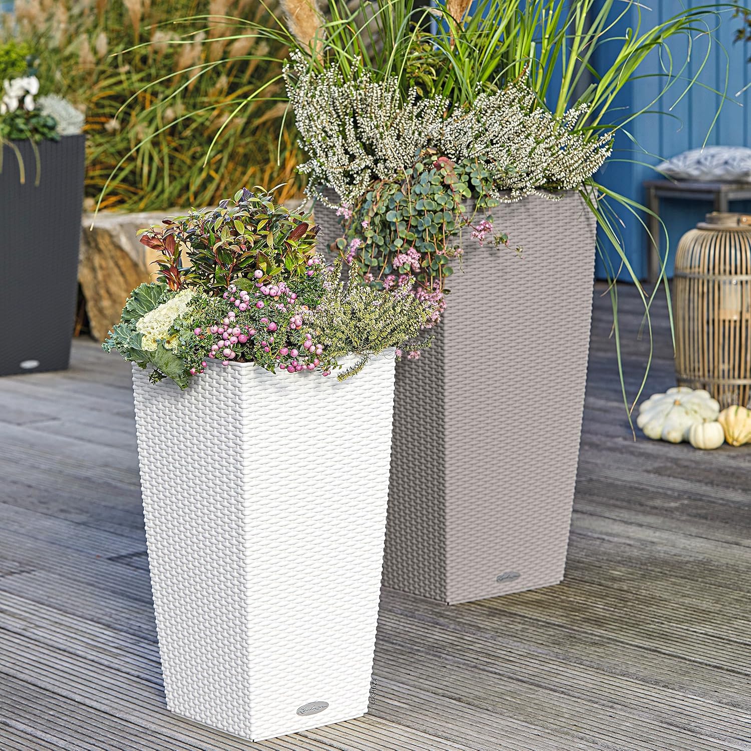 Pflanzgef&auml;&szlig; integriertes Bew&auml;sserungssystem, Farben + Gr&ouml;&szlig;e