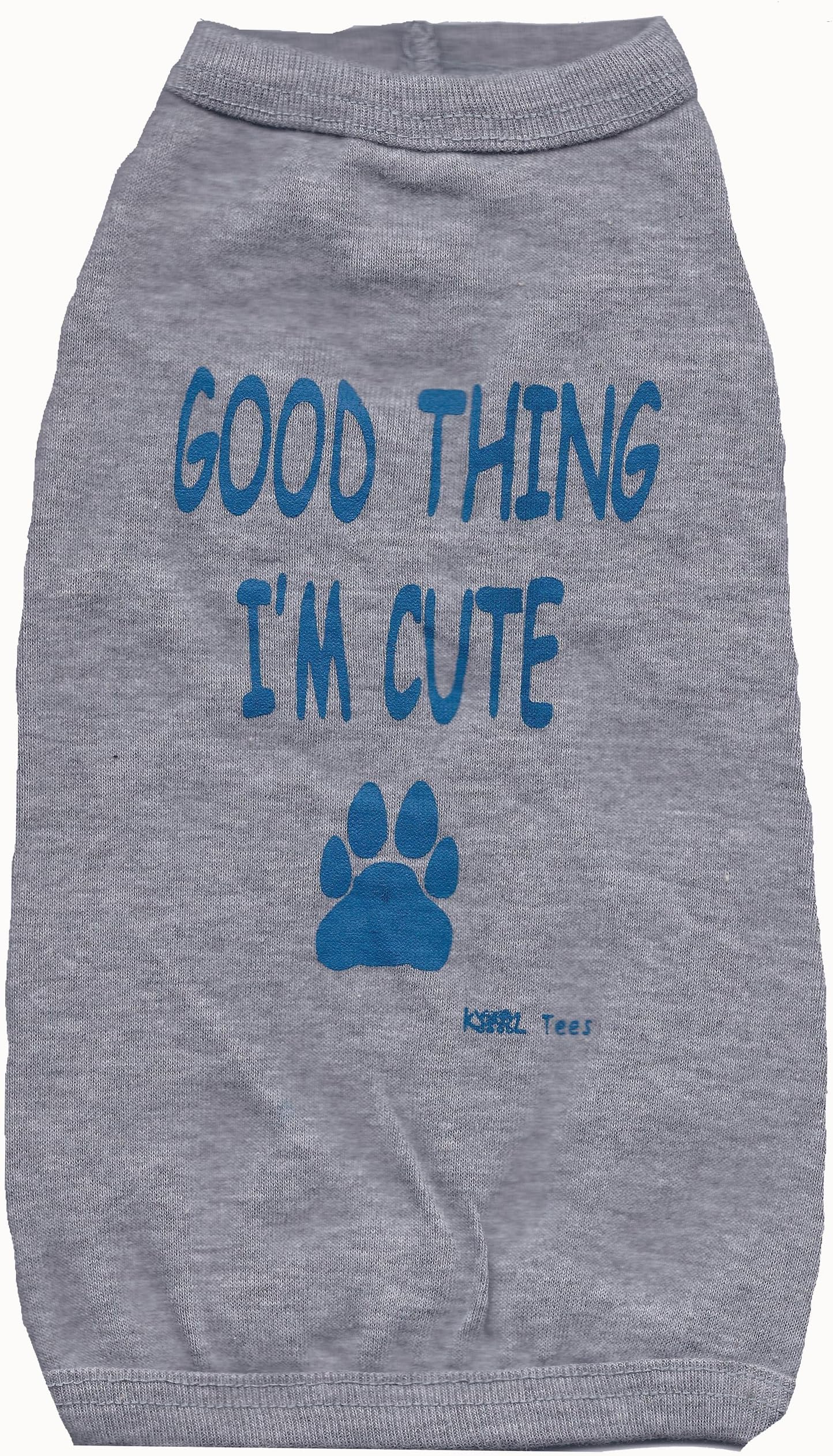 Kool Tees Good Thing I'm Cute Dog Tee, Large