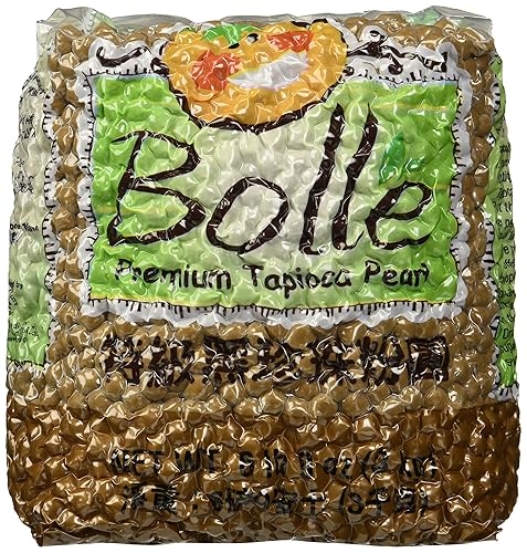 Bolle Boba Perlas de tapioca negra de gran calidad (6 libras 9 oz 3 kg)