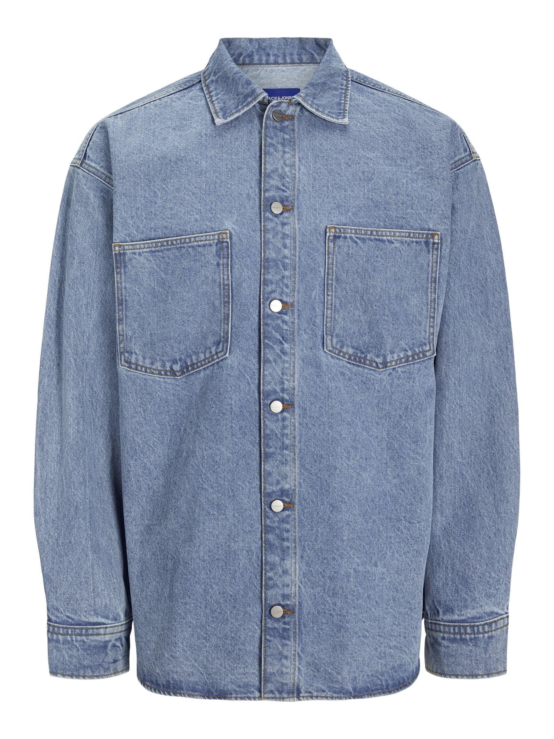 JACK & JONES Male Jeanshemd Wide Fit Jeanshemd