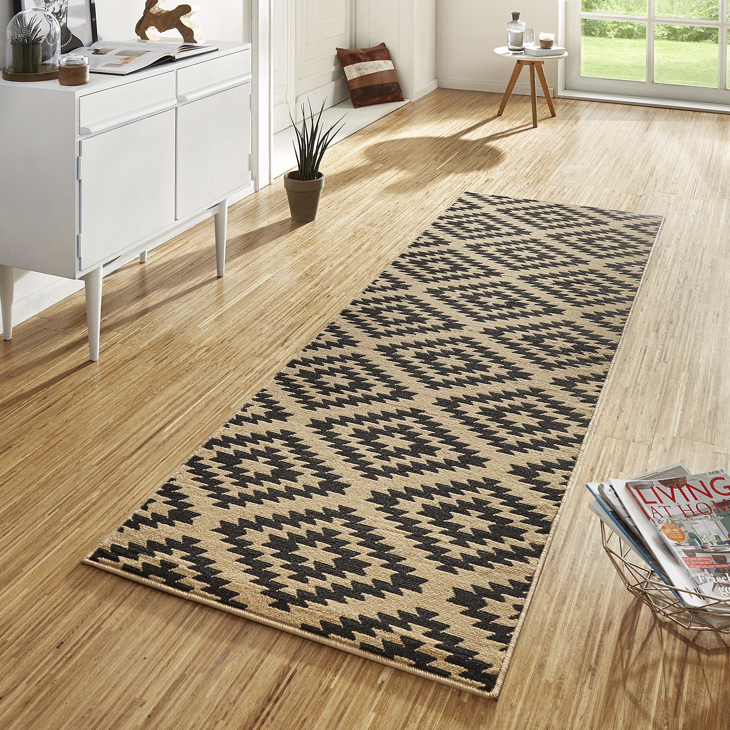 kelim kleed tapijt vloerkleed 100% wol 399x86 cm loper -  | online shop