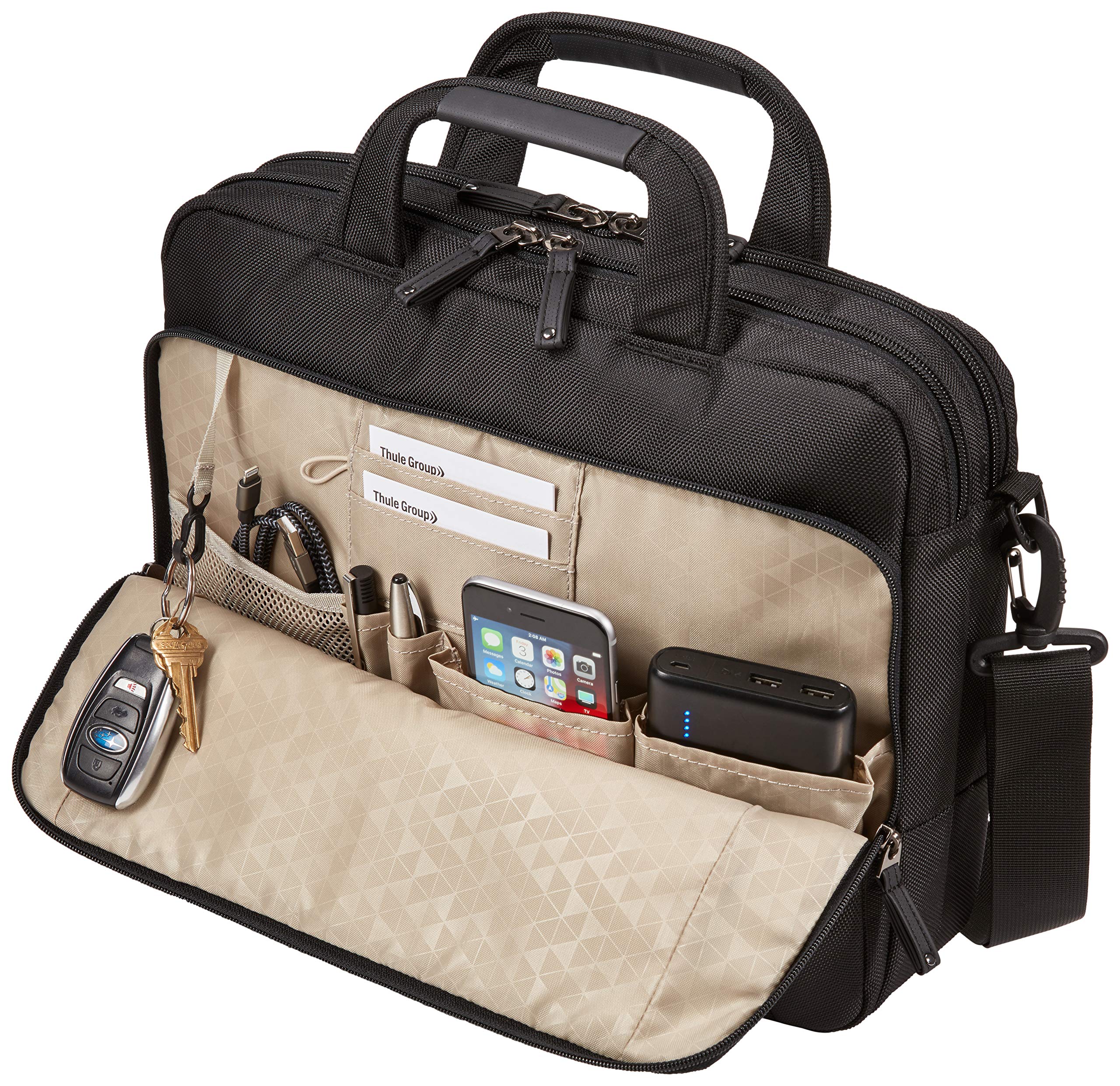 Case Logic Notion - Funda para portátil de 15,6" (acolchado de espuma EVA, bolsillo para tablet, compartimentos adicionales para accesorios, gran comodidad), color negro