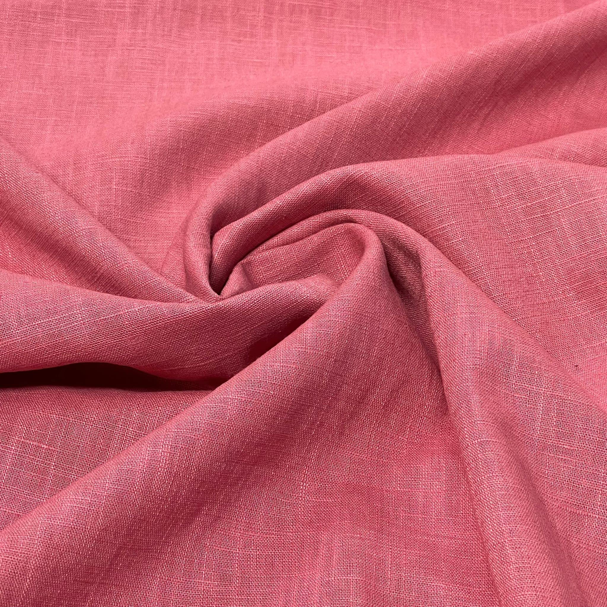 100% Pure Washed Linen Flax Fabric 45 Colours 135cm Wide 240gsm Per Metre (6016 Desert Rose) (Half - METRE)