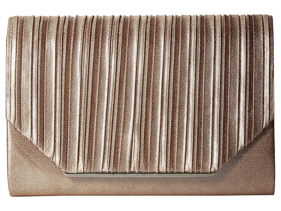 

Jessica McClintock Alexis (Champagne) Clutch Handbags, Gold