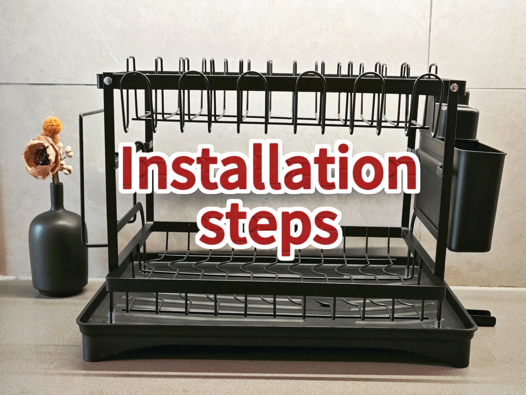Watch Dish racks for kitchen counter Installation steps on Amazon Live