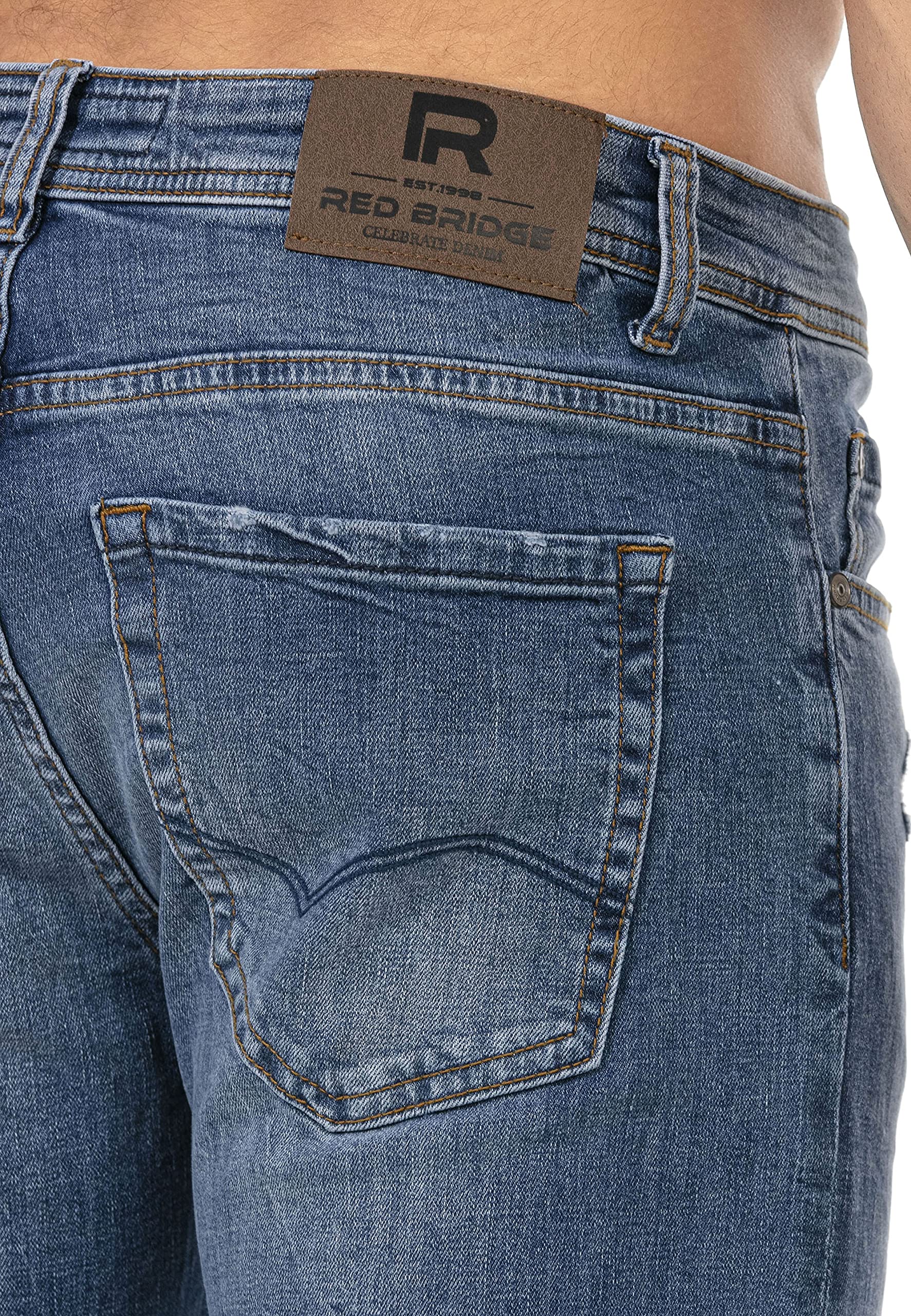 RED BRIDGE Vaqueros para Hombre Jeans Denim Pants Estilo Destroyed