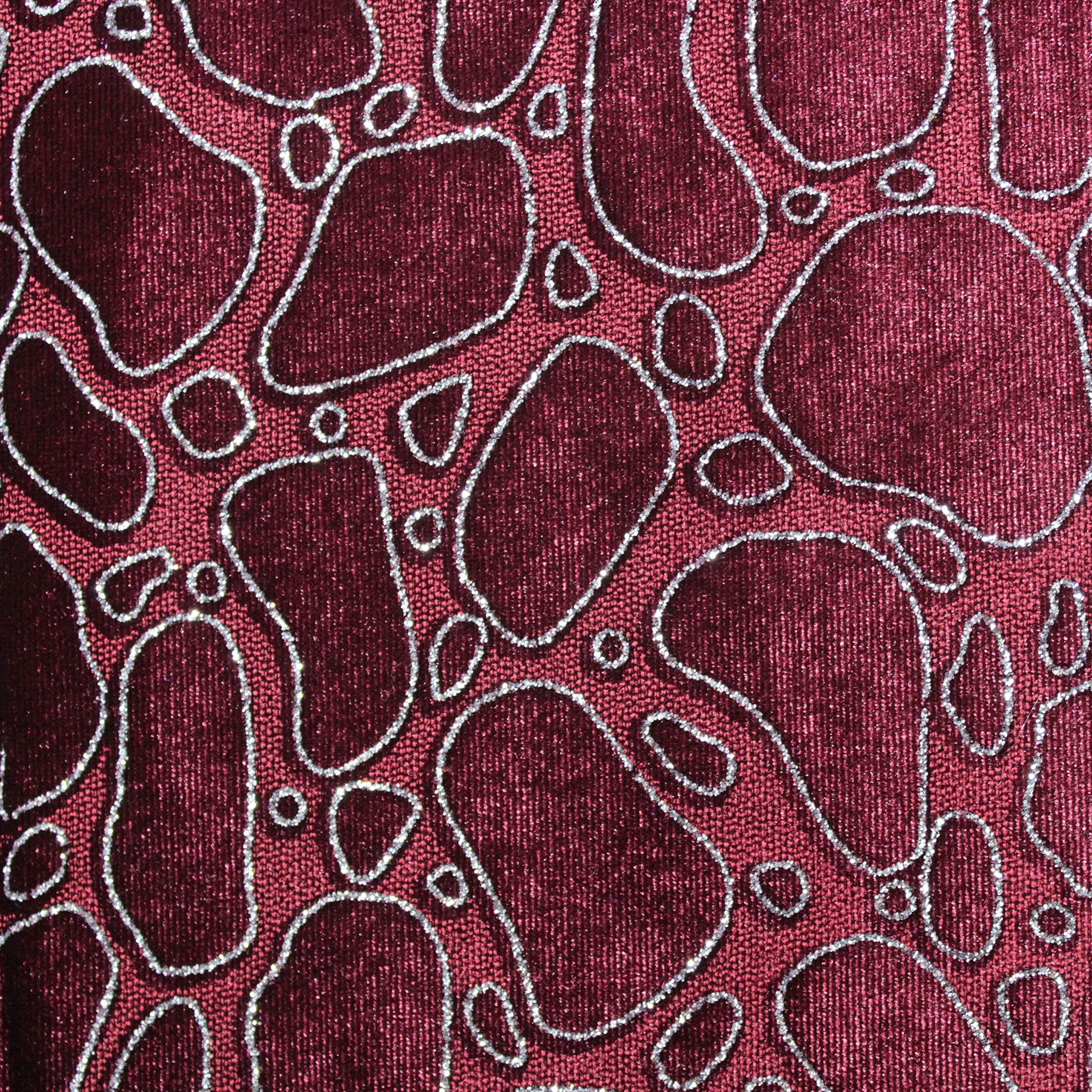 TERCIOPELO LYCRA ESTAMPADO GLITTER (BURDEOS, 5 METROS)