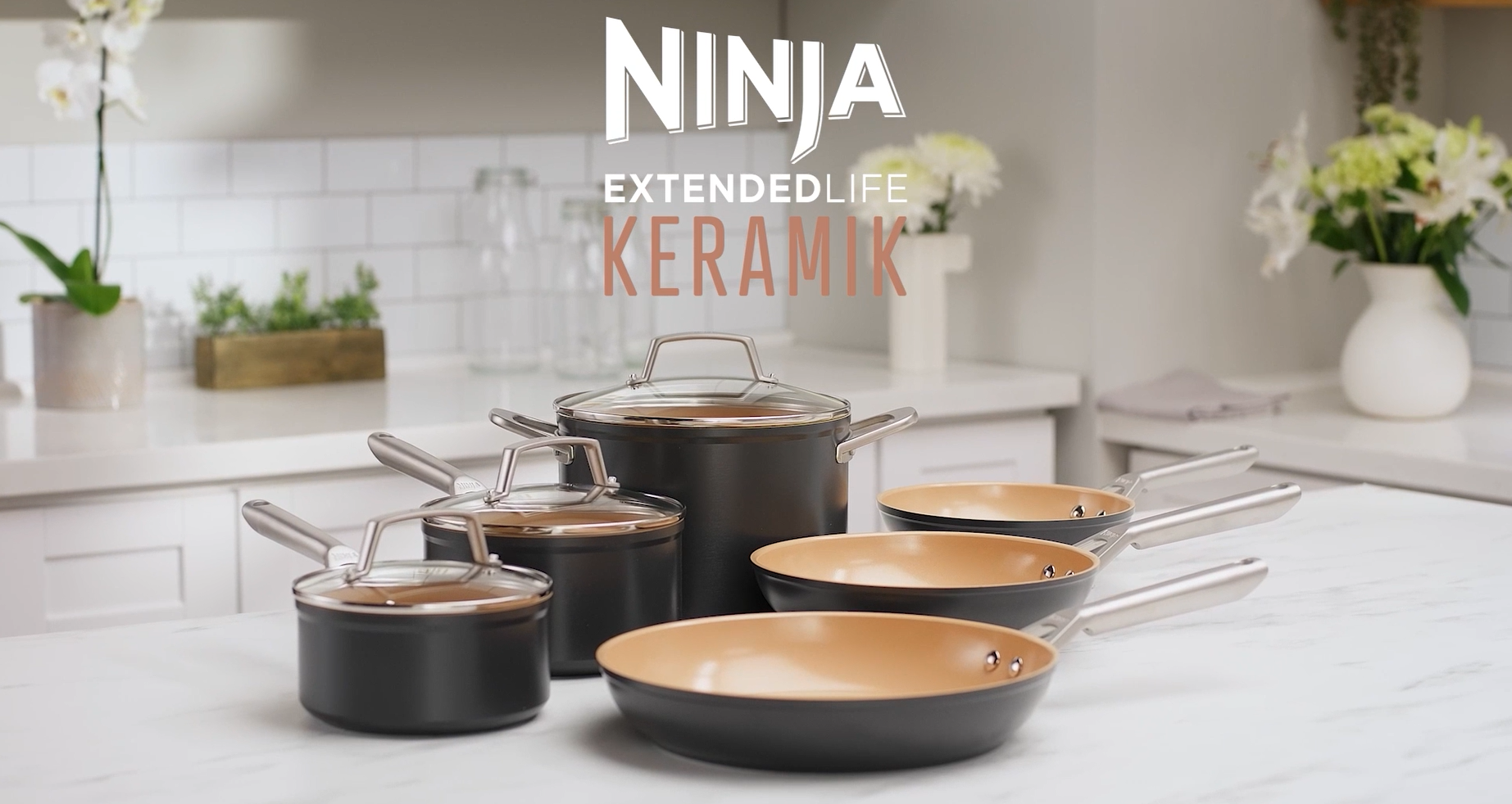Nuwave 20CM Keramik-Bratpfanne Mit Duralon Blue Beschichtung – PFAS-frei, Kratzfest, Induktionsgeeignet & Ofenfest Bis 260°C