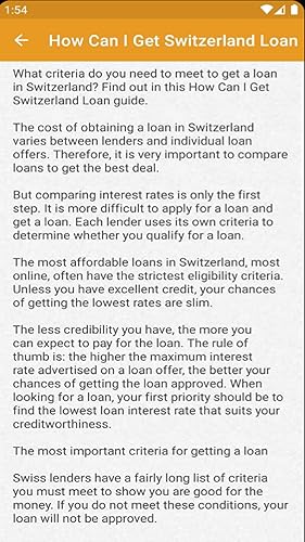 How can I get a switzerland credit