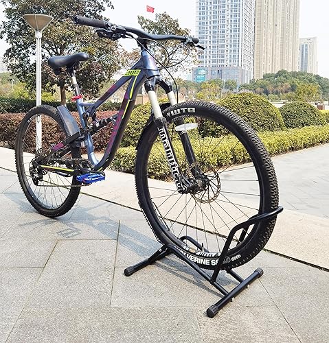 Miniatura 2 de MEGHNA Soporte de estacionamiento para bicicleta de montaña soporte para bicicleta de carretera soporte de suelo para interiores y exteriores para